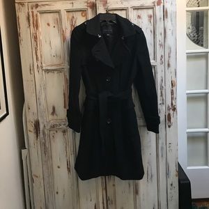 Black wool banana republic coat